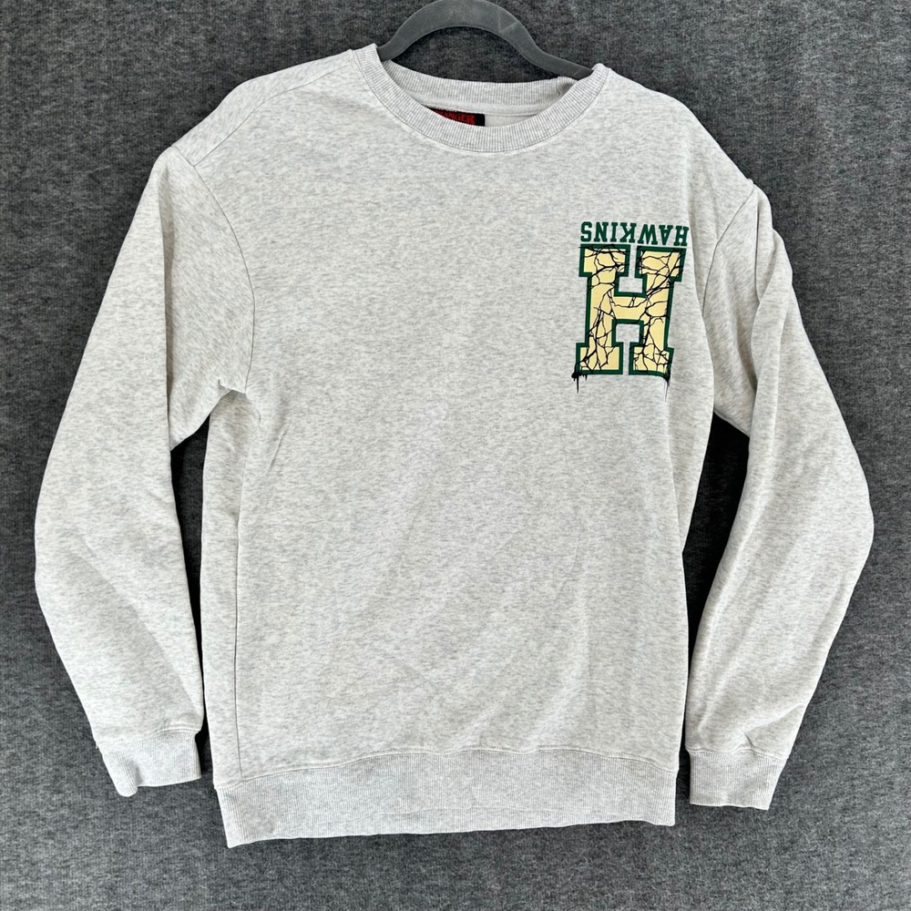 Stranger Things RSVLTS Hawkins High School Demogorgon Grey Sweatshirt XS Mens